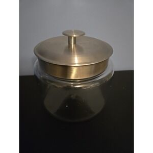 Anchor Hocking Montana Clear Glass Apothecary Jar Canister w/Stainless Steel Lid